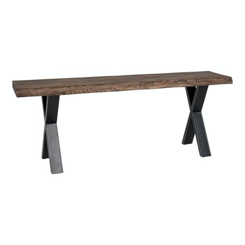 Toulon Bench - Bench in smoked oil oak with wavy edge