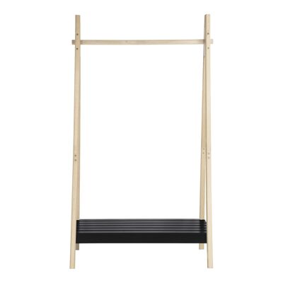 Torino Clothes Rack - Clothes rack in natural wood and black