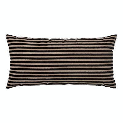 Cuscino Serpa - Cuscino con motivo a righe nero/beige