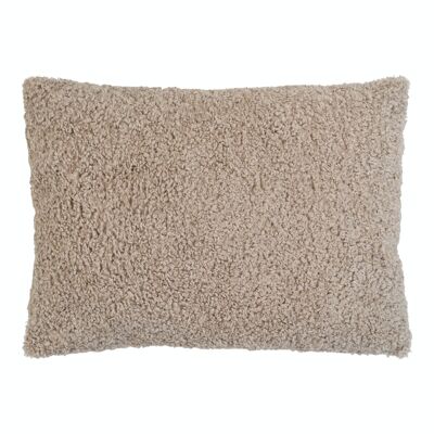 Tavira Cushion - Cushion in grey and brown boucle and in brown boucle