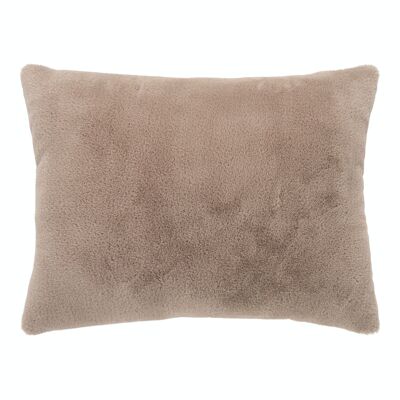 Evora Cushion - Cuscino in pelliccia artificiale marrone chiaro
