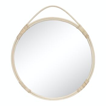 Malo Mirror - Miroir rond en rotin naturel Ø50 cm 1