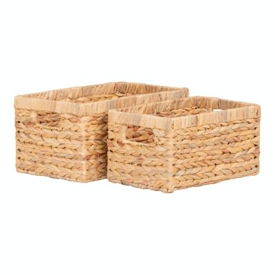 Passo Baskets - Rectangular baskets in water hyacinth