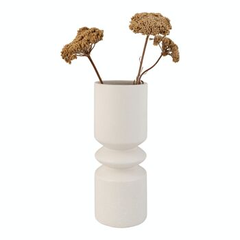 Vase en céramique blanche, 9x24 cm 4