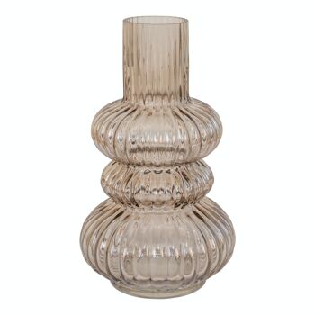 Vase en verre soufflé bouche fumé Ø15x25 cm 1