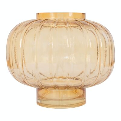 Vase aus bernsteinbraunem mundgeblasenem Glas Ø22x18 cm