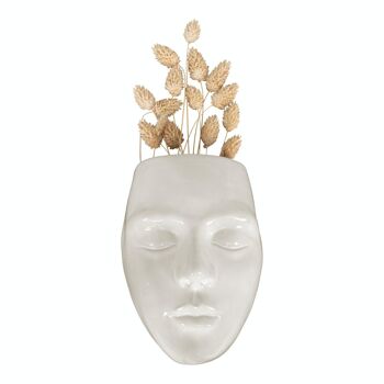 Flower Pot - Pot de fleur avec visage en céramique blanche 2