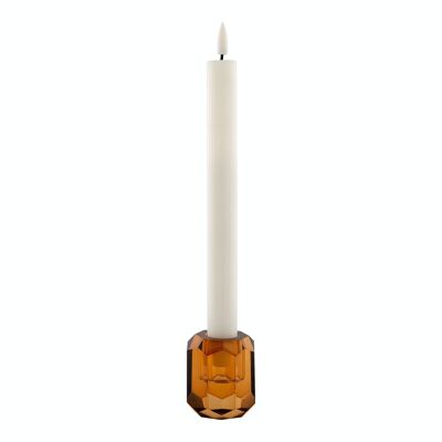 Kerzenhalter aus bernsteinfarbenem Glas Ø5x6 cm
