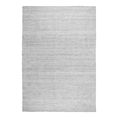 Michigan Rug - Handgewebter Teppich aus silbernem Flachgewebe