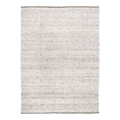 Kansas Rug - Handgewebter Teppich aus grauem Flachgewebe