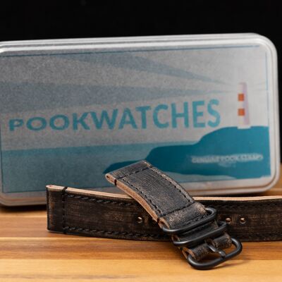 Watch Strap Leather dark peat