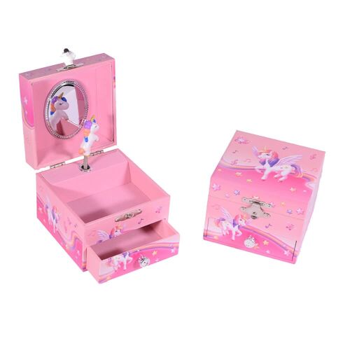 Sweet Square Unicorn Musical Jewelry Box