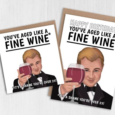 Carta meme di Leonardo DiCaprio: sei invecchiato come un buon vino