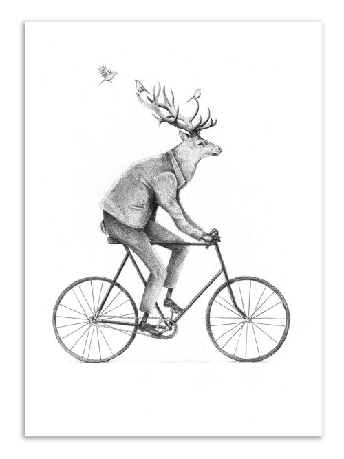 Art-Poster - Even a gentleman rides - Mike Koubou