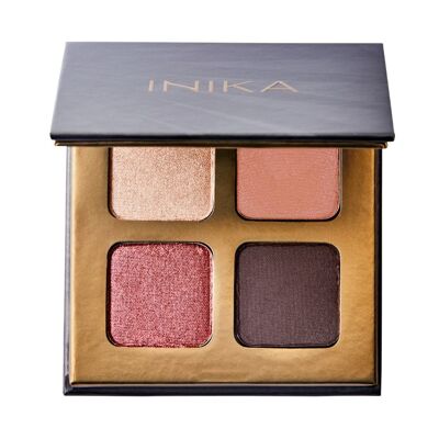 INIKA Palette de fards à paupières quadruple certifiée bio – Fleurs 5g