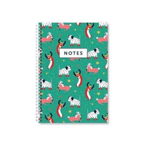 Christmas Dogs Notebook pack of 6