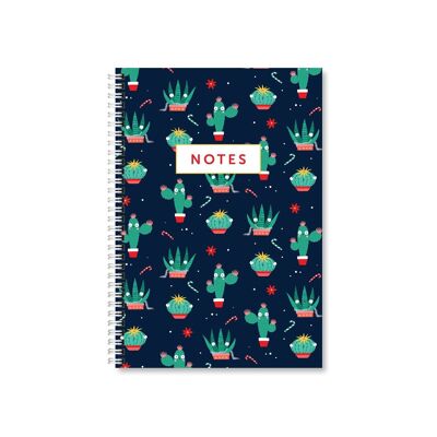 Lot de 6 carnets cactus de Noël