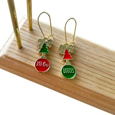 Boucles d’oreilles de Noël j’ai les boules