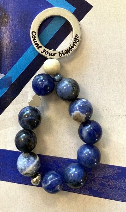 Keychain gemstone Sodalite /confidence