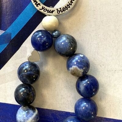 Keychain gemstone Sodalite /confidence