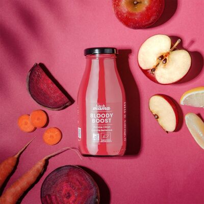 Succo di barbabietola, carota, menta e mela biologico - BLOODY BOOST 25 cl