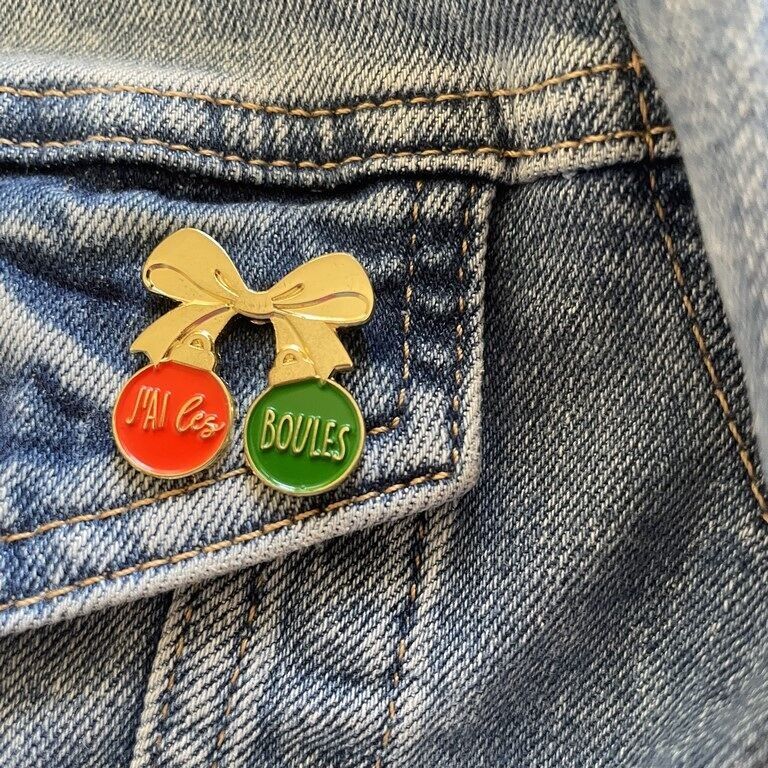 Spilla di Natale ho le palle