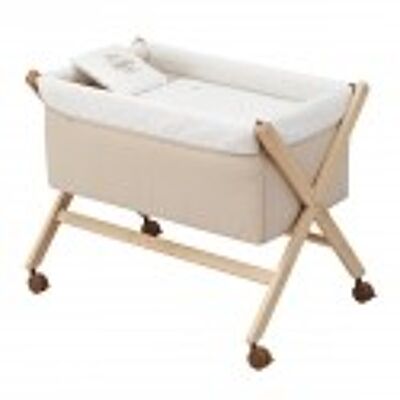 LETTO X LEGNO UNE SKY BEIGE/CULLA NATURALE 55X87X74 CM