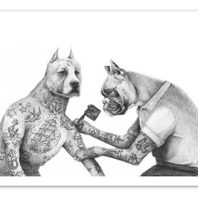 Art-Poster - The tattooist - Mike Koubou