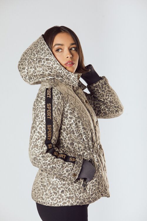 PARKA ANIMAL PRINT | Gris