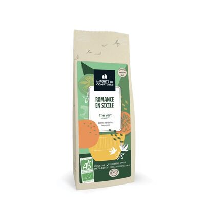 Green tea ROMANCE IN SICILY P'tites Douceurs - Jasmine, bergamot, mandarin - 100g bag
