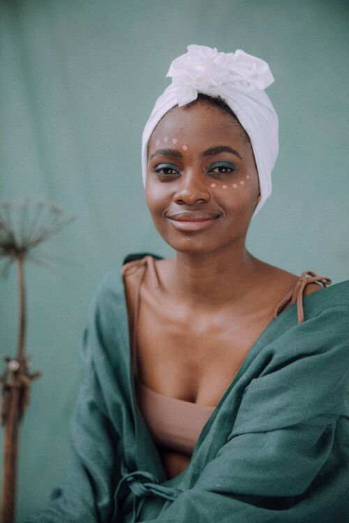 Bamboo Light Pearl White Turban No.1