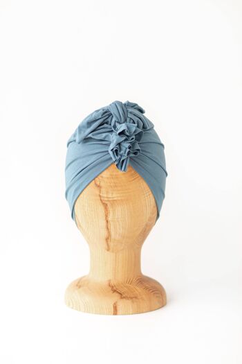 Turban Bambou Bleu de Chine Clair N°1 Adulte 3