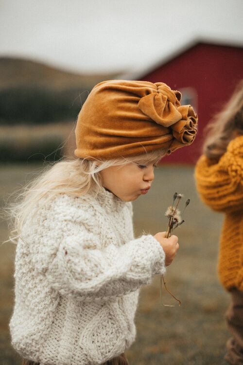 Velvet Golden Ochre Turban No.1