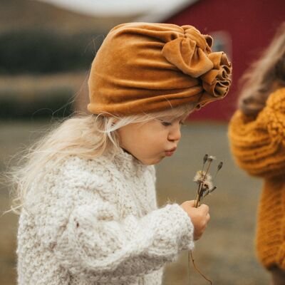 Velvet Golden Ochre Turban No.1