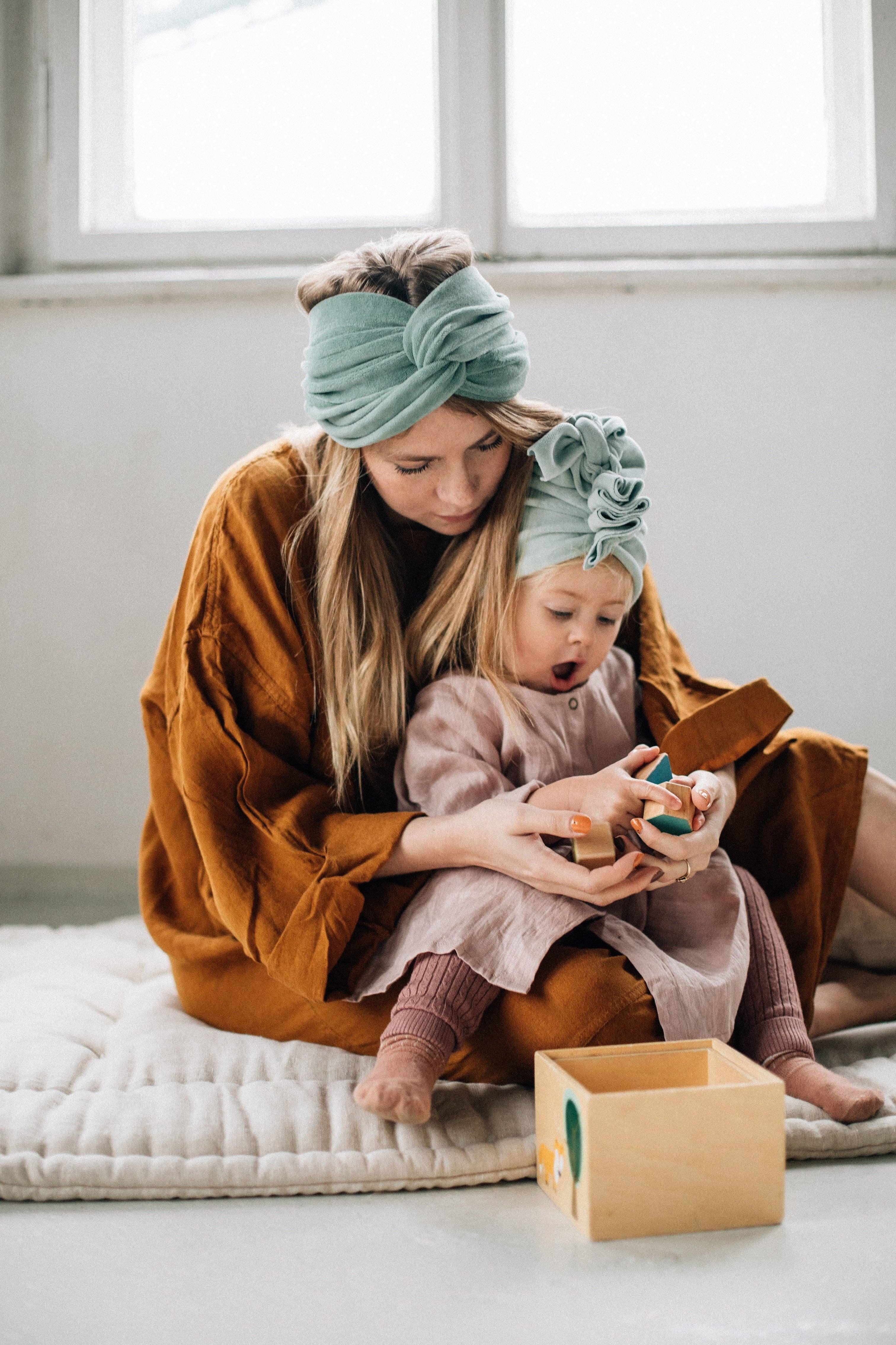 Velvet Dusty Mint Turband Maxi