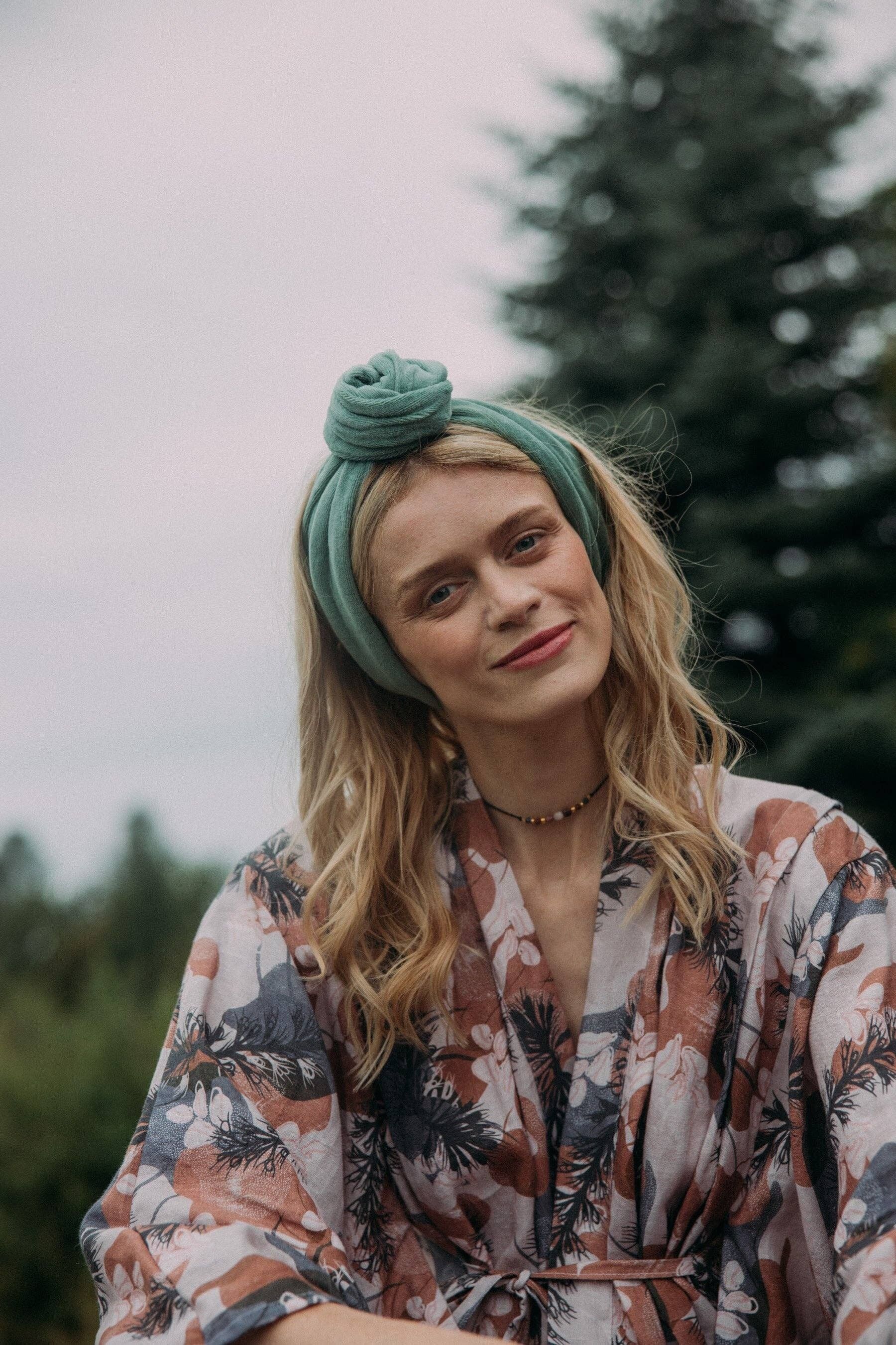 Velvet Dusty Mint Twistband