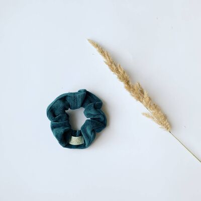 Samt-Aqua-Midi-Scrunchie