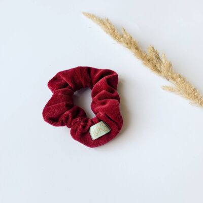 Midi-Scrunchie in Purpurrot aus Samt