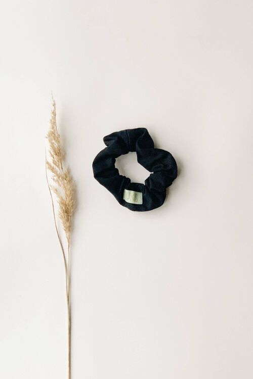 Organic Black Midi Scrunchie