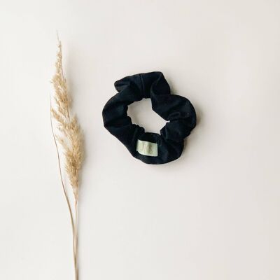 Organic Black Midi Scrunchie