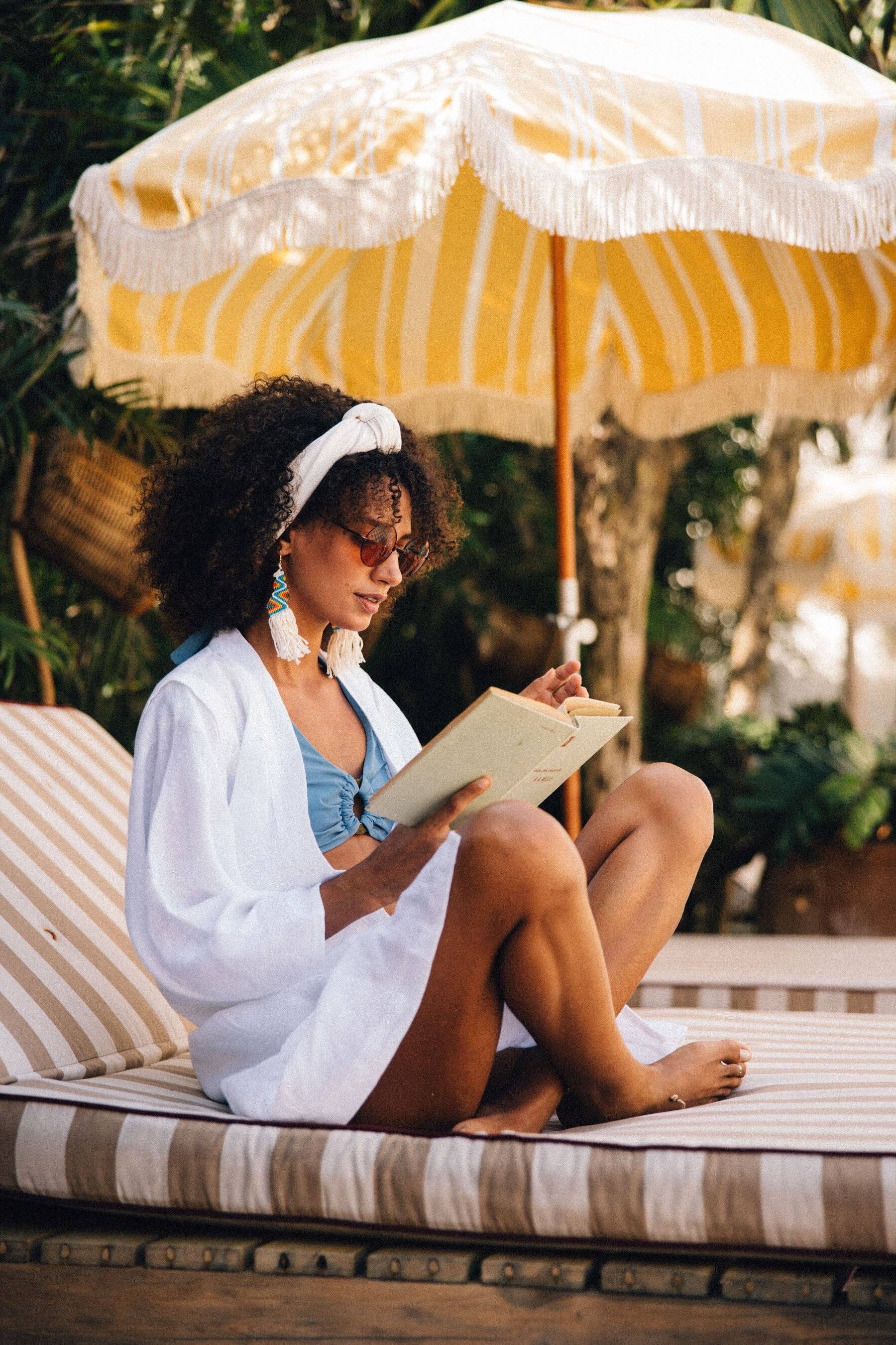 Pulsera trenzada Bamboo Light Pearl White