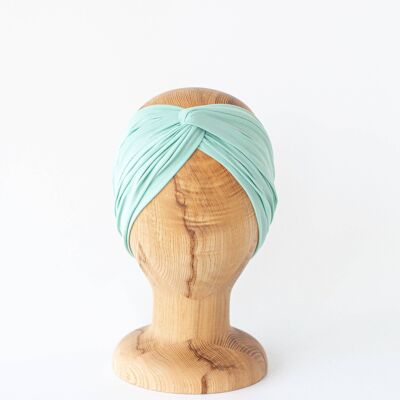 Maxi turbante in bambù chiaro menta