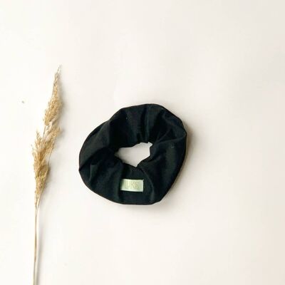 Organic Black Maxi Scrunchie