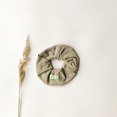 Organic Cloud Grey Maxi Scrunchie