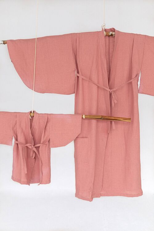 Linen Pink Yukata Kimono