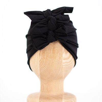 Organischer schwarzer Turban Nr.3