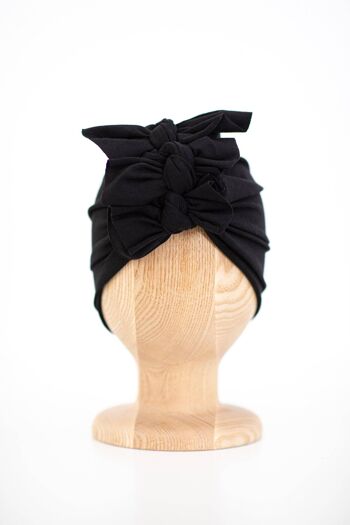 Turban Noir Bio N°3 Adulte