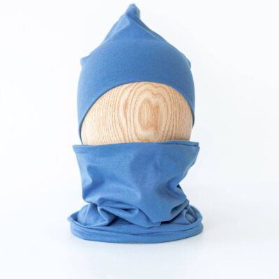 Organic Steel Blue Beanie Adult