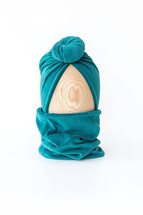 Velvet Aqua Snood