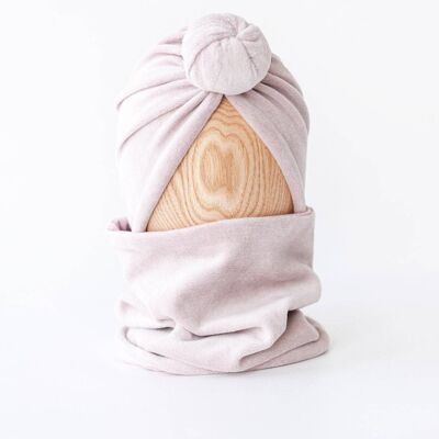 Snood Velours Vieux Rose